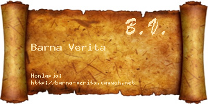 Barna Verita névjegykártya